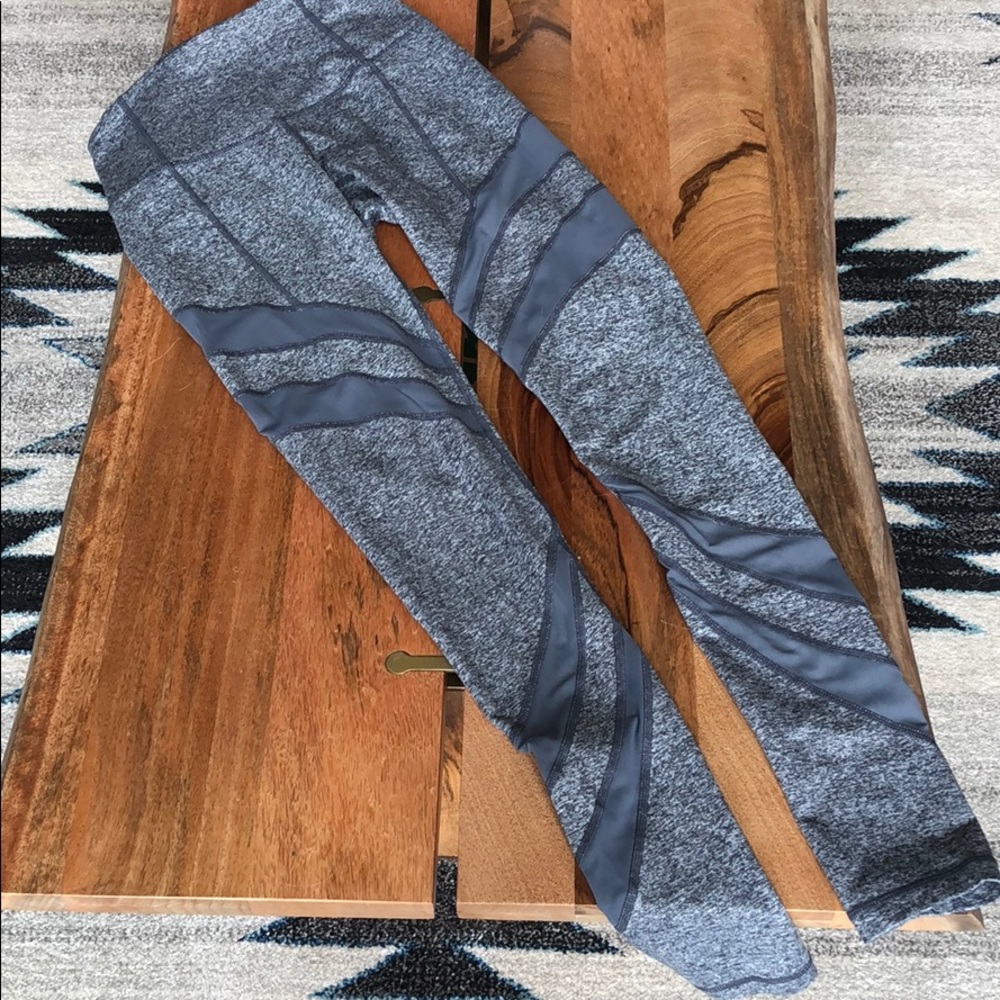 Zella grey leggings with mesh detail